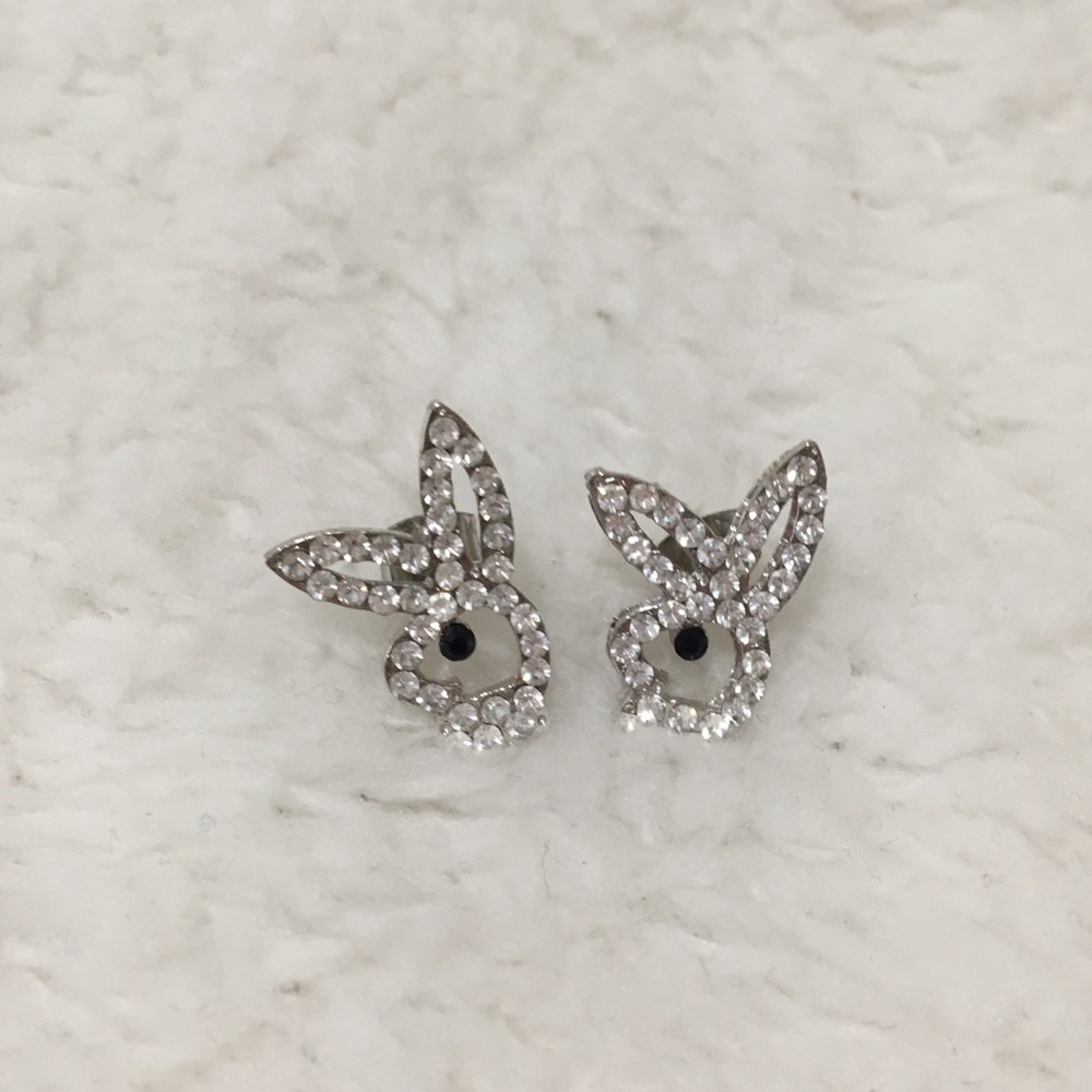 PLAYBOY Bunny CV Sparkle Earrings/Studs